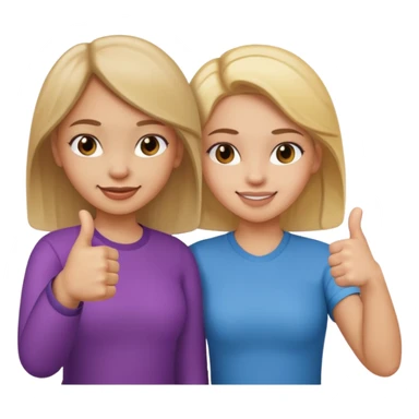 

a girl with a thumb ups and one with thumbs odwnv



 sticker