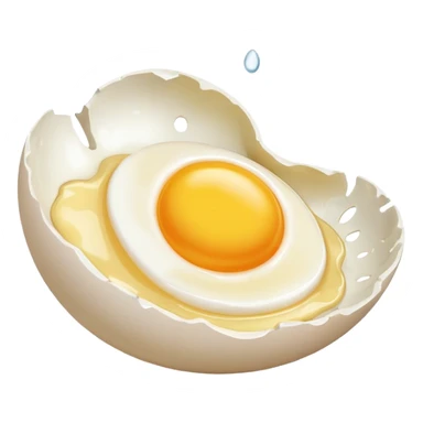 raw egg spilt  sticker