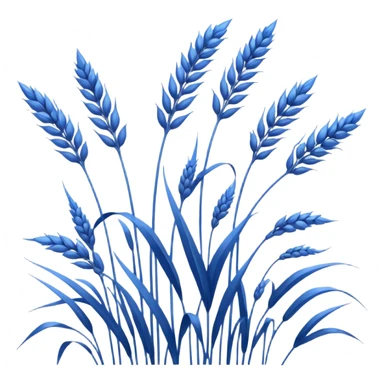 blue wheat sticker
