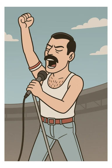 The people Queen at Wembley Freddie Mercury sticker