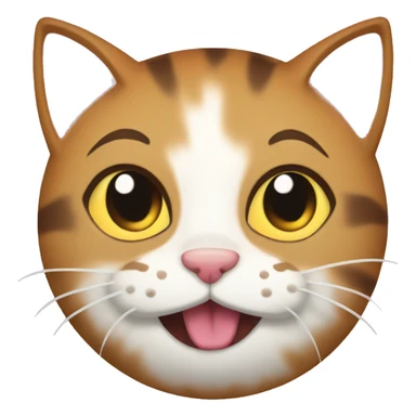 Meowing kitty pie sticker