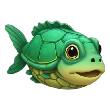 turtle fish sticker