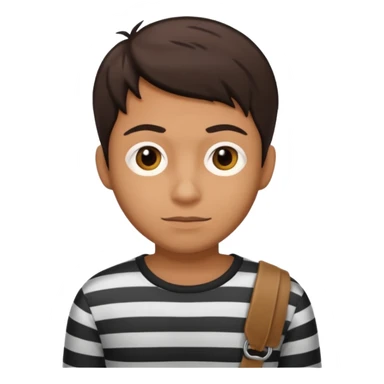 thief, with stripped shirt sticker