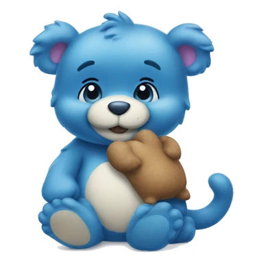 Blue carebear sticker