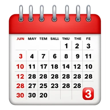 CALENDAR WITH 30 sticker