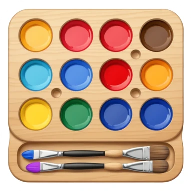 Palette with brush sticker