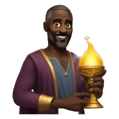 idris elba genie with lamp sticker