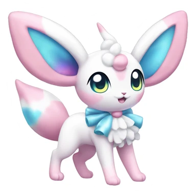 Kawaii Gorgeous Beautiful Shiny Sparkly Sylveon-Pokémon full body sticker