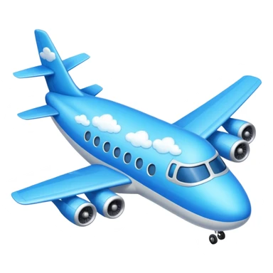 Design a cartoon-style airplane with a smiling face & playful wings. sticker
