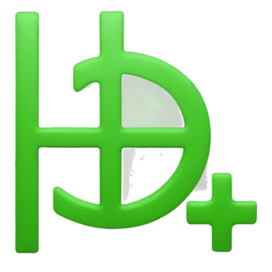 A green large plus / addition symbol  sticker