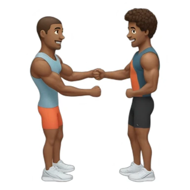 couple training together sticker