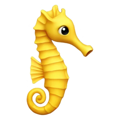 Very sad yellow seahorse sticker