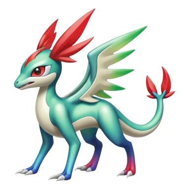 Shiny Colorful Meloetta-Flygon-Latias-Koraidon-Peppercat-Wargreymon-Protogen-Fakémon-fusion-hybrid-creature sticker