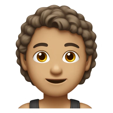 genera un emoji de un joven adulto de piel blana cabello cafe claro que sea atractivo y intelecual que genere armonia al verlo sticker