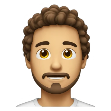 Amazed person, Latino_guy, brown_hair, -shaggy hair, -straight_hair, goatee, pierced nose sticker