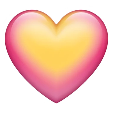 Yellow to pink gradient heart sticker