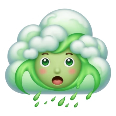 bad smell green cloud sticker