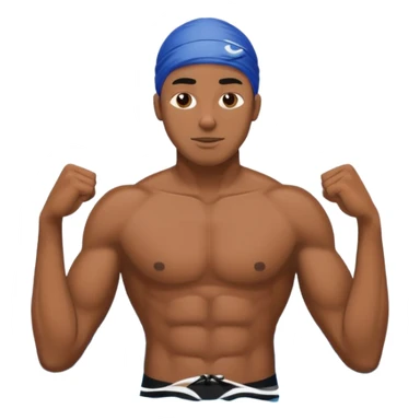 swimmer black man sticker