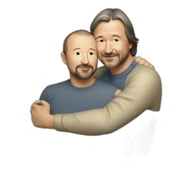 marc newson giving a hug to Jony ive sticker
