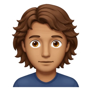 Man with tan skin and  brown eyes and  brown wavy hair sticker