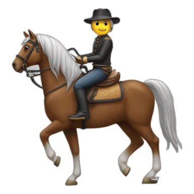 Chat sur un cheval sticker