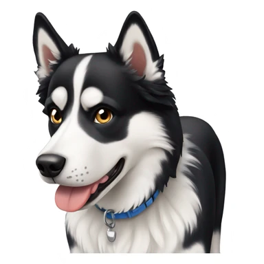 Husky and border collie mix dog sticker