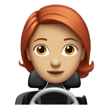 Girl with red hair driving an Mazda Mx5 sticker