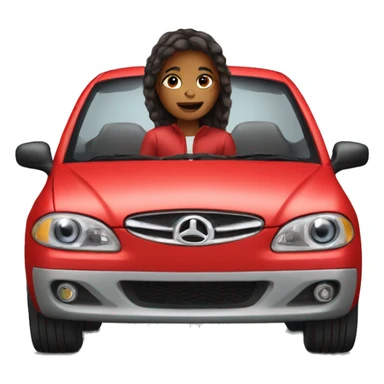 girl in red car sticker