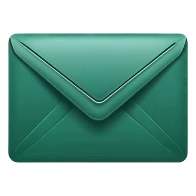 dark green telegram icon envelope without background sticker
