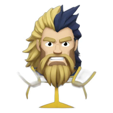 All Might as a viking with a beard sticker