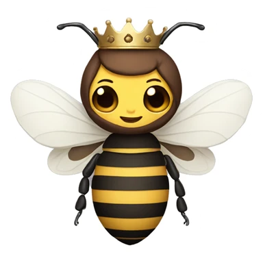 queen bee with white skin and brown hair sticker