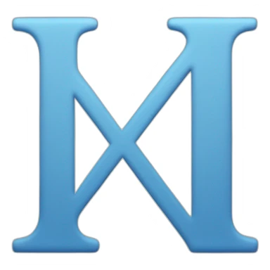 blue colored sans serif letter k sticker