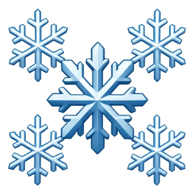 Snowflakes 3d sticker