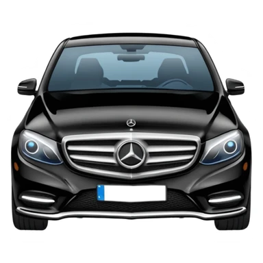 Crée-moi une voiture noire, berline, très classe Mercedes classe C. sticker