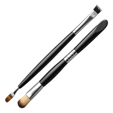 lash and brows done with a eyebrow brush without a women sticker