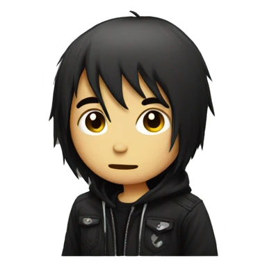 Emo kid sticker