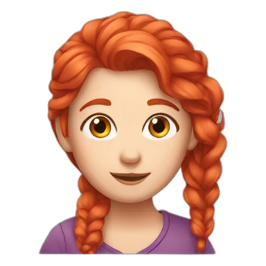 Cute red-head sticker