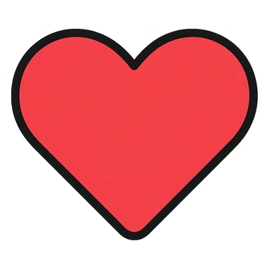 colored heart icon sticker