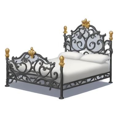 ornate iron wrought bed sticker