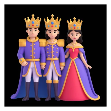 young king and queen posing sticker