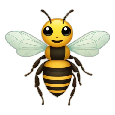 Bee with a honey comb sticker