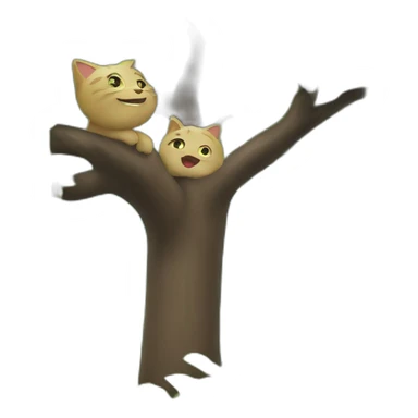 Chat dans un arbre sticker