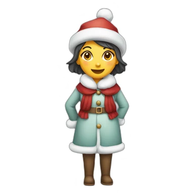 christmas-snowman-girl-full body sticker