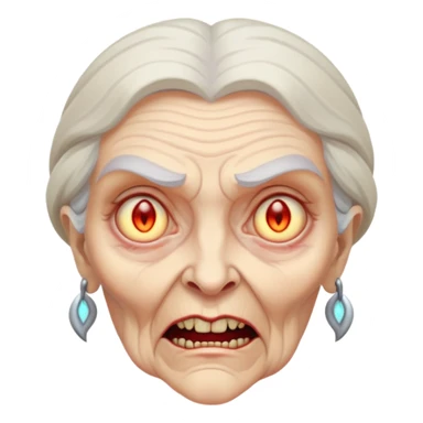 Бабка, в которую вселился демон  sticker