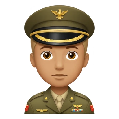 Military boy sticker