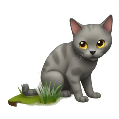 Bog with cat sticker