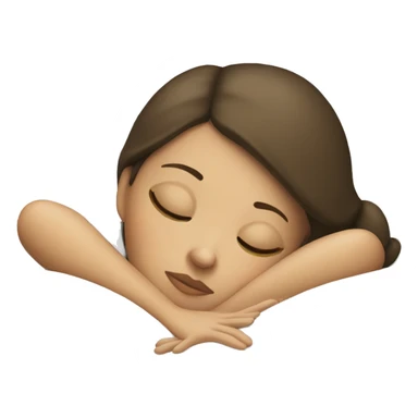 White brunette girl sleeping sticker