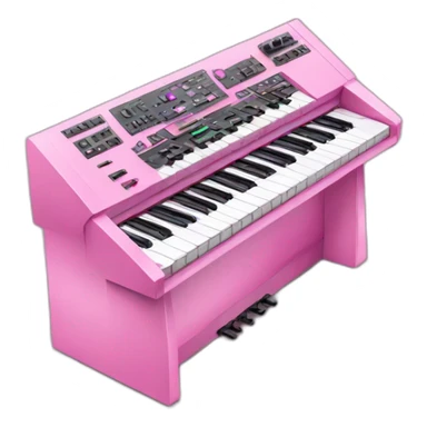 pink synthesizer  sticker