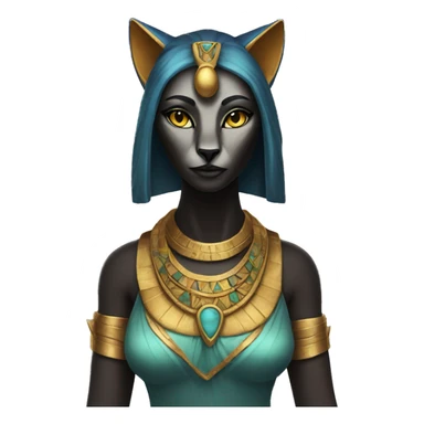 bastet goddess full body  sticker