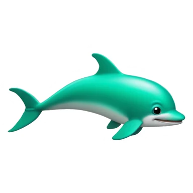 Delfin saltando color verde sticker